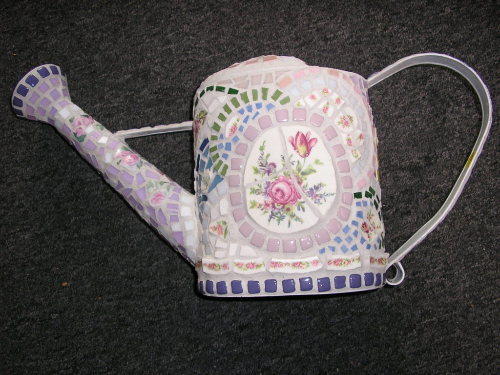 Carole Cooke-Sheller, Watering Can, Mosaic, 12 inches, $170