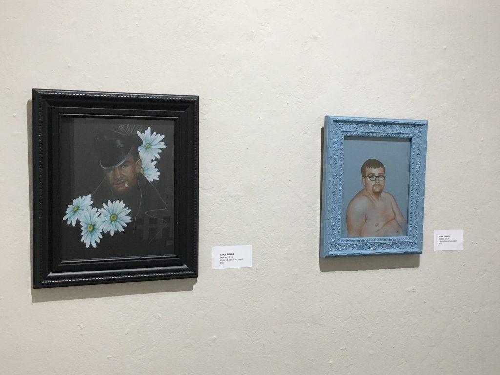 Left:RYAN RAMOS
Leather, 2018
Colored pencil on paper
$95

Right: RYAN RAMOS
Andrew, 2019
Colored pencil on paper
NFS