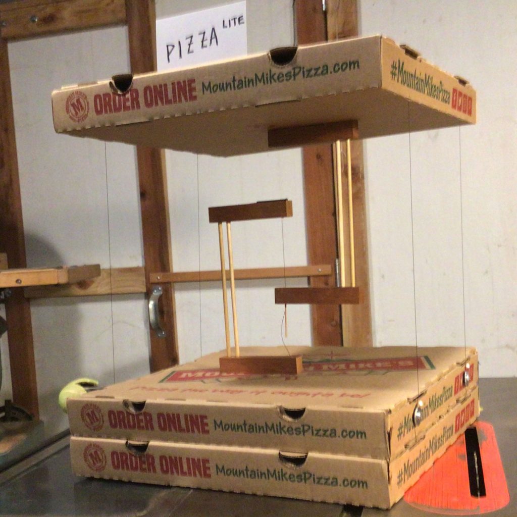 One new entry defying gravity..."Pizza Lite" Mixed Media by Dennis Sullivan