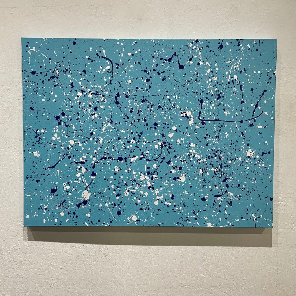 Timothy Havens, "Ocean", 2021, Acrylic on canvas, Sold - Art is a free flow of who we are. Like so many artists, I love to create. But unlike so many artists, I suffer from a hand disability. In the last few years, my hands have developed a tremor. This could have been a breaking point for me, but I wouldn’t allow it to be. Instead, my mark making is evolving from steady brushwork to more free form splatters, using tools like chopsticks, squeeze bottles and squeegees to create my artwork. I learned to face adversity as an opportunity for creative problem solving! I won't ever give up, and neither should you.