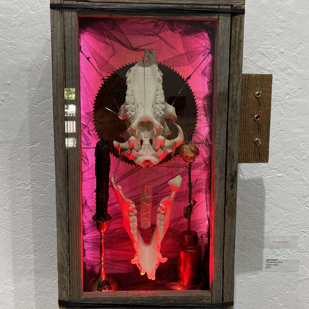 Zak Elstein, "Pig Shrine", 2019, mixed media, $350 