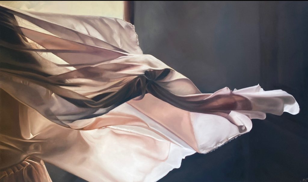 "Release", Oil on canvas, 36x60 inches, On loan from a private collection